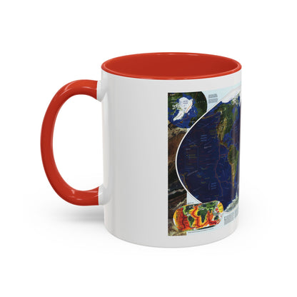 World Map - Physical Earth 1 (1998) (Map) Accent Coffee Mug