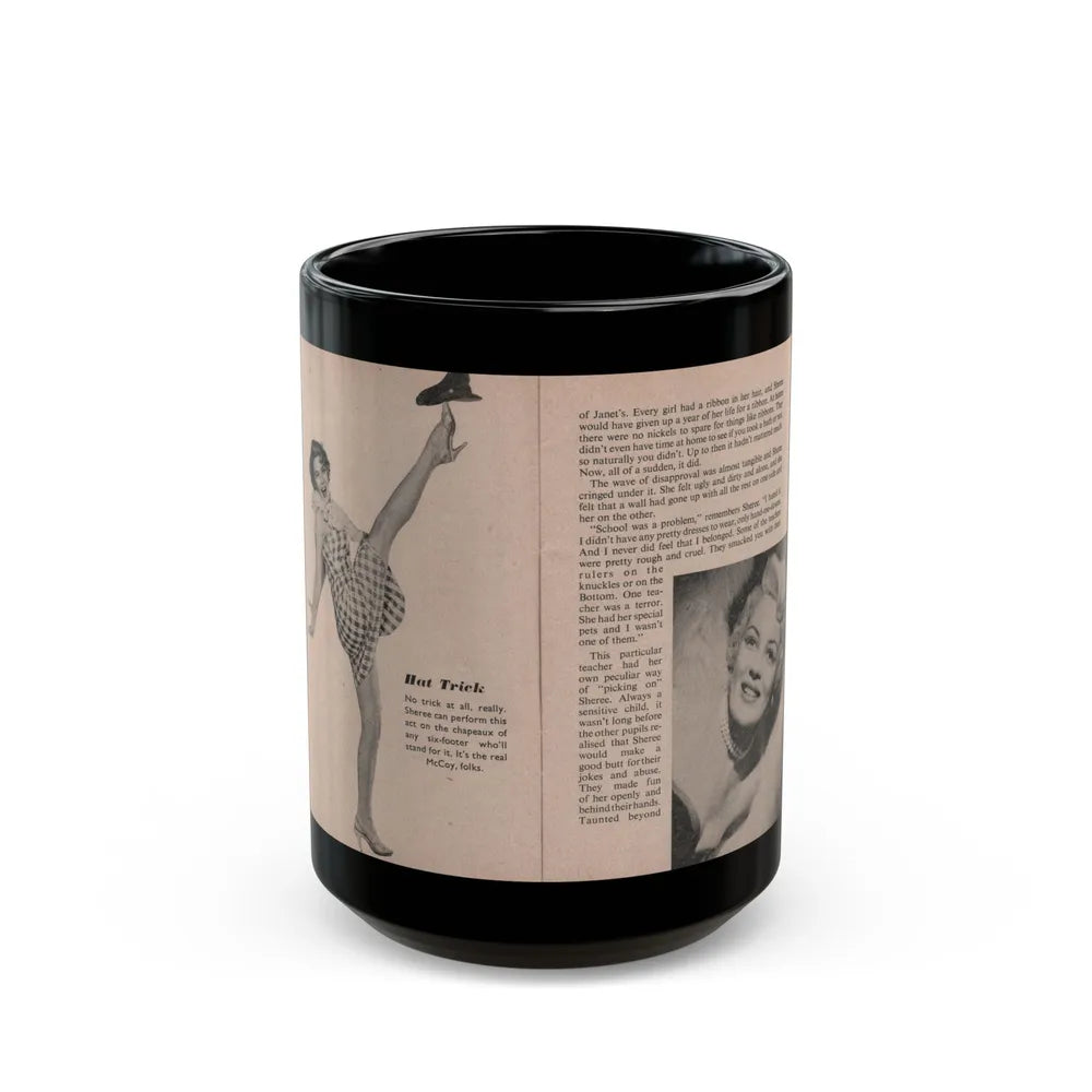 Sheree North #158 - Pages 22 & 23 from 66 PHOTOGRAPHS OF Sheree NORTH U.K. Pocket Mag. (Vintage Female Icon) Black Coffee Mug-15oz-Go Mug Yourself