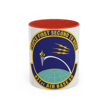 431st Air Base Squadron (U.S. Air Force) Accent Coffee Mug 11oz Red - Go Mug Yourself