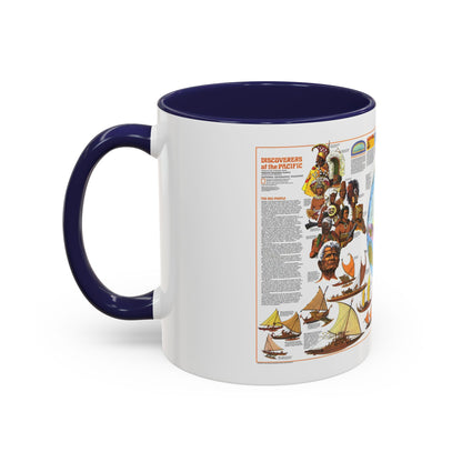Pacific - Discoverers of the (1974) (Map) Accent Coffee Mug