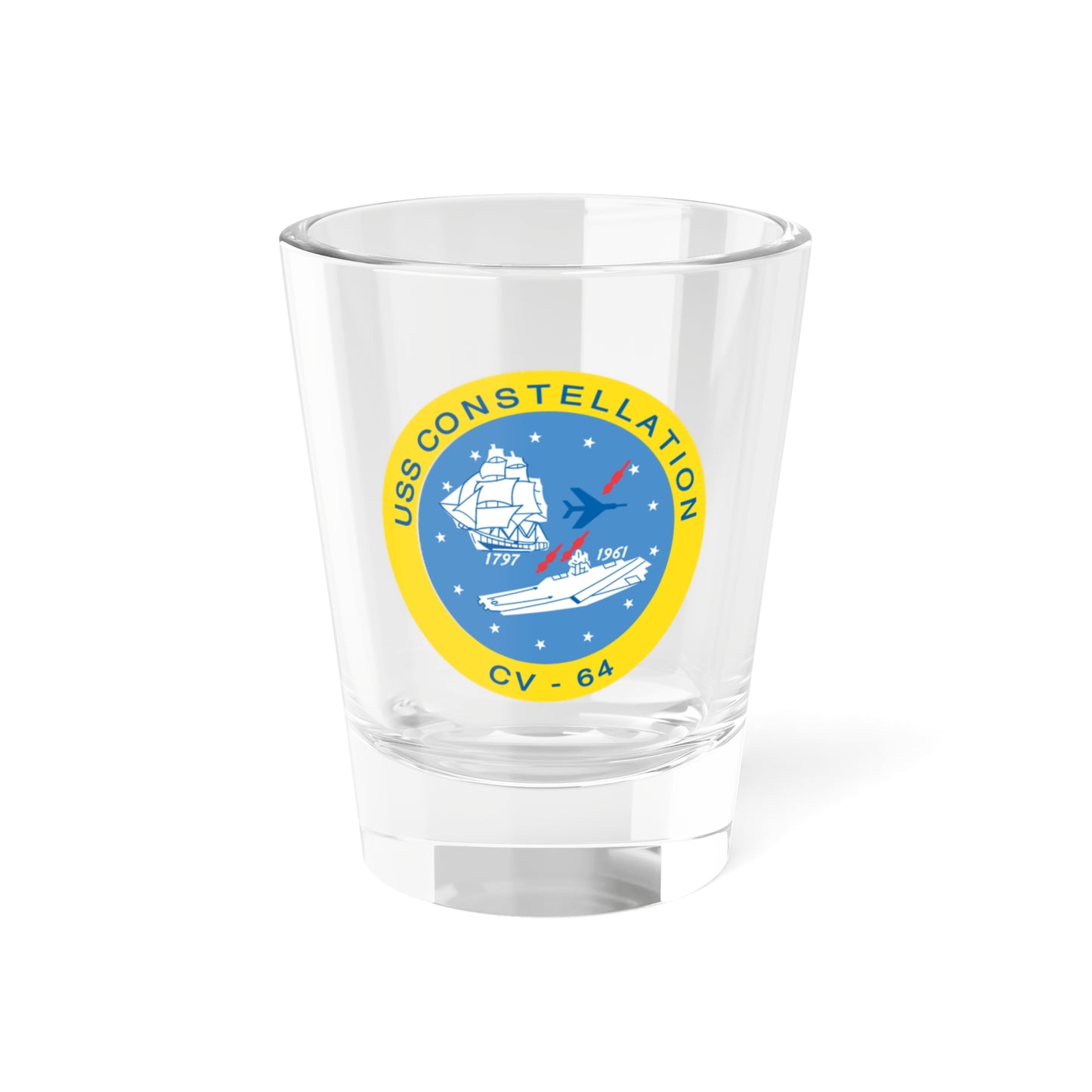 USS Constellation CV 64 (U.S. Navy) Shot Glass 1.5oz