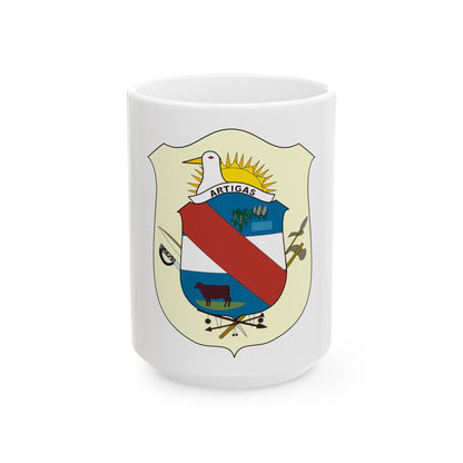 Coat of Arms of Artigas Department, Uruguay - White Coffee Mug