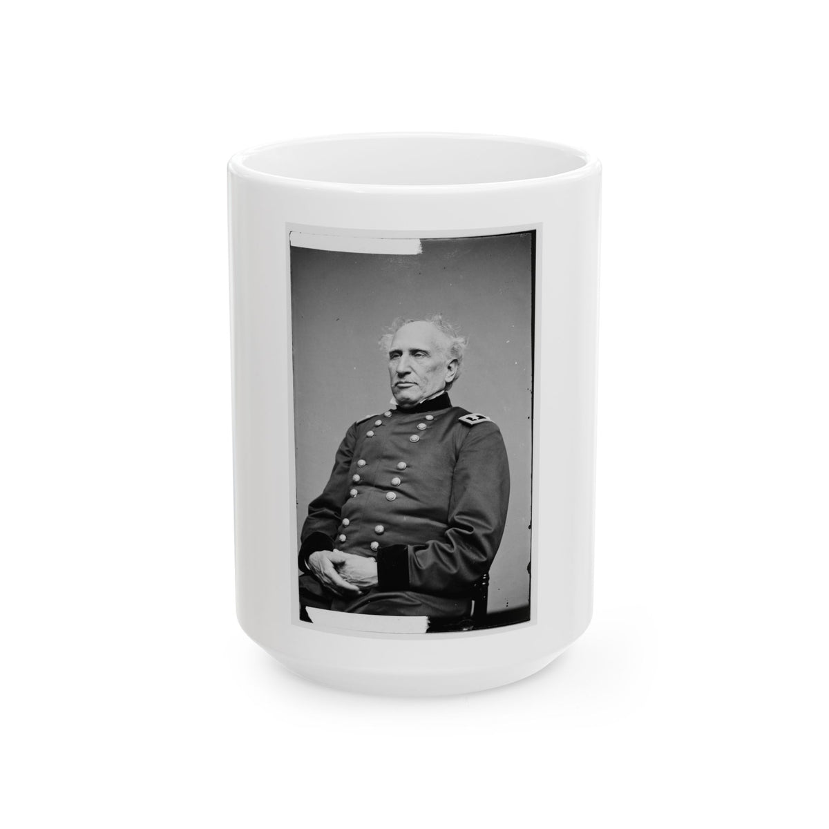 Portrait Of Maj. Gen. Silas Casey, Officer Of The Federal Army (U.S. Civil War) White Coffee Mug