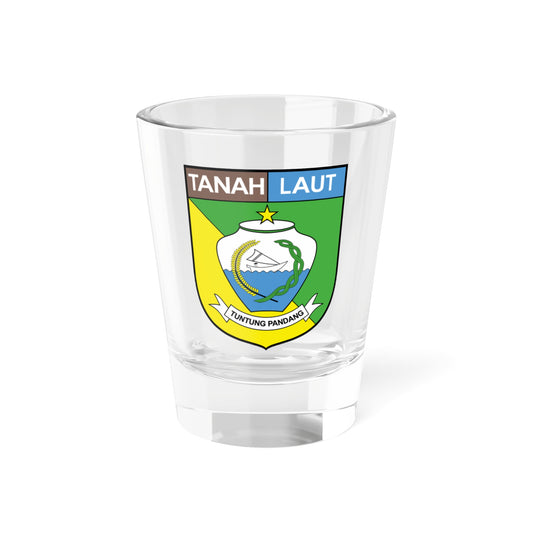 Lambang Kabupaten Tanah Laut (Indonesia) (Coat of Arms) Shot Glass 1.5oz