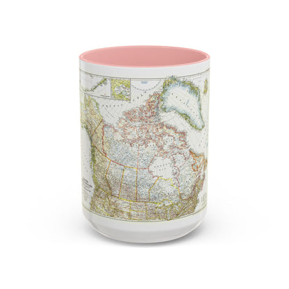 North America - Canada, Alaska, Greenland (1947) (Map) Accent Coffee Mug