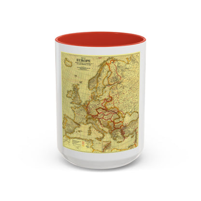 Europe, Peace Conference at Paris (1920) (Map) Accent Coffee Mug