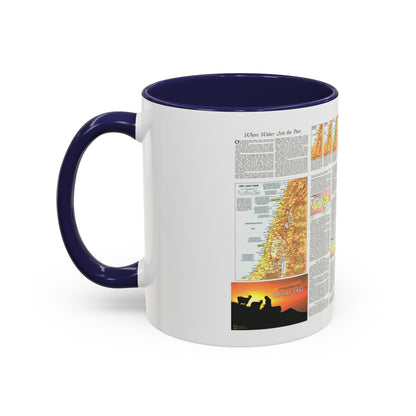 Middle East - The Peoples 2 (1972) (Map) Accent Coffee Mug