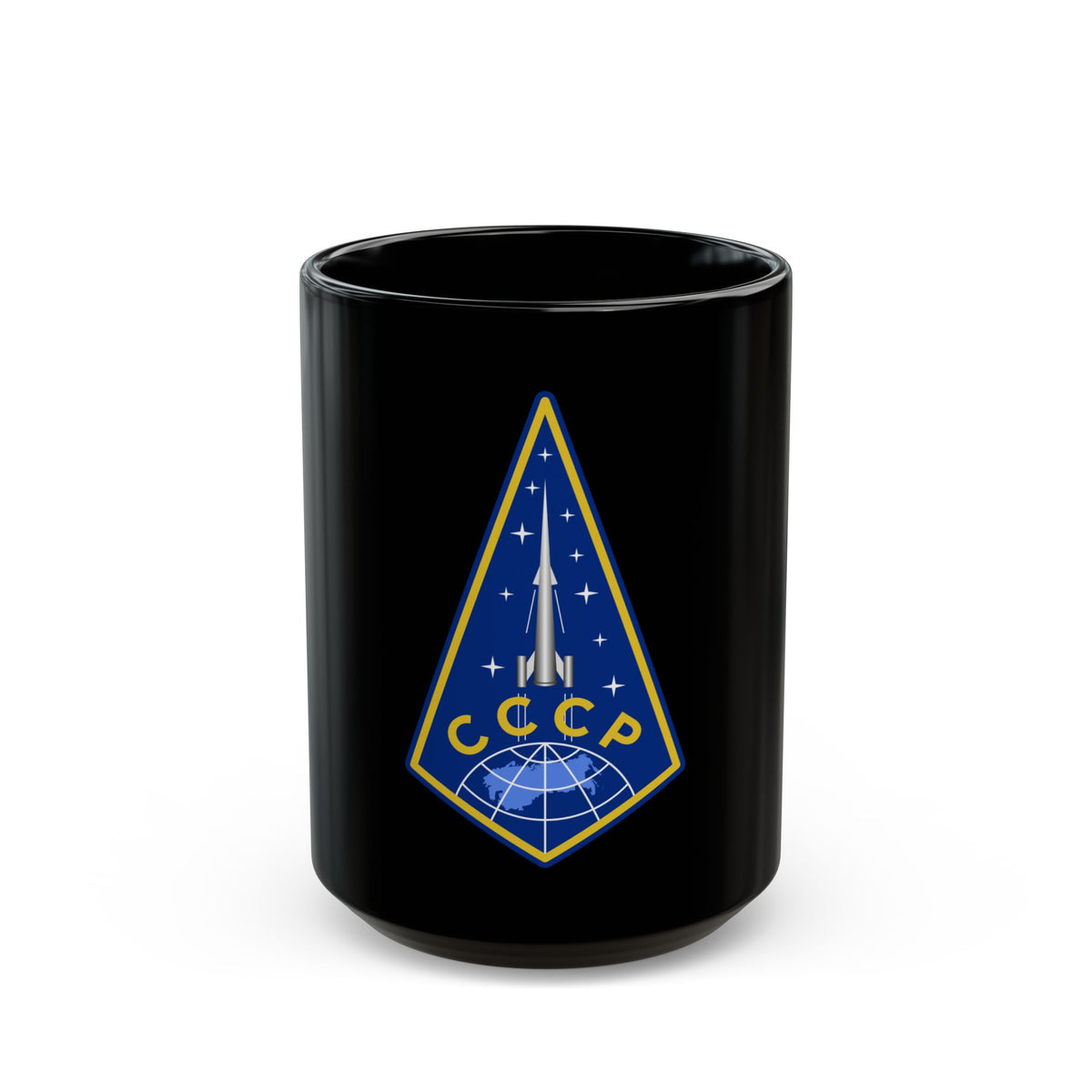 Zvezda Rocket (Soyuz Programme) Black Coffee Mug