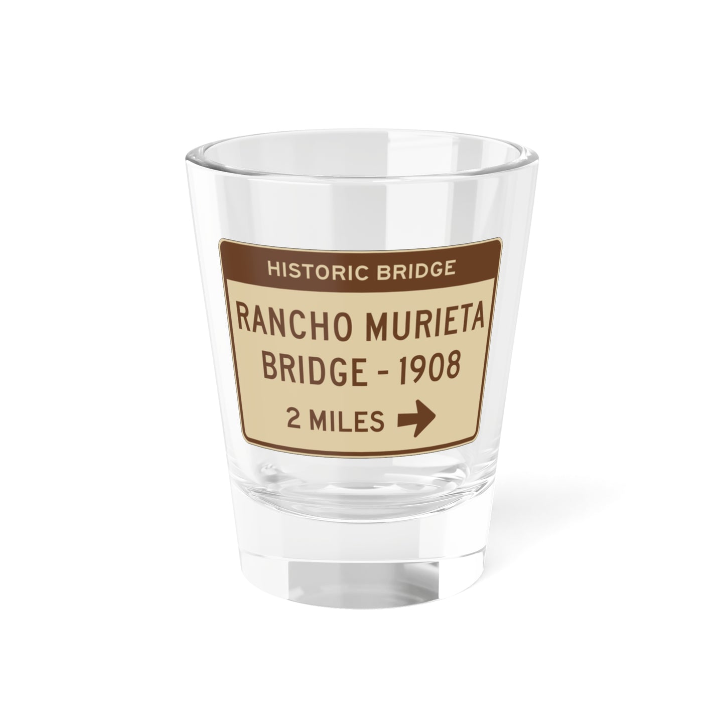 MUTCD-CA S29-2 (California) (Road Sign) Shot Glass 1.5oz
