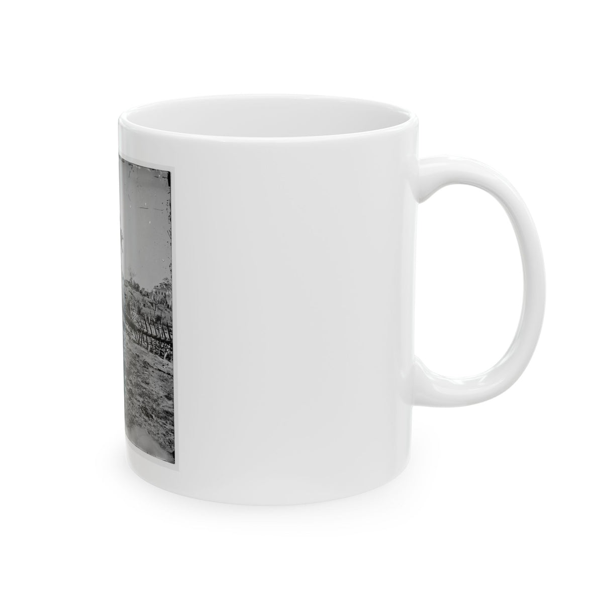 Atlanta, Georgia. Confederate Fortifications (Shown Is George N. Barnard, Photographer And His Dark Room) (U.S. Civil War) White Coffee Mug