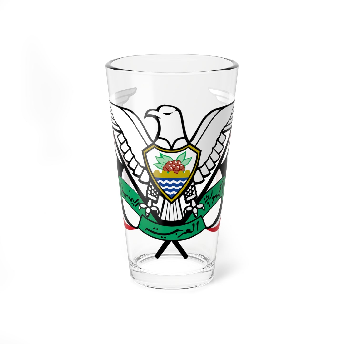 Coat of arms of Yemen Arab Republic 1974-1990 (Yemen) (Coat of Arms) Pint Glass 16oz