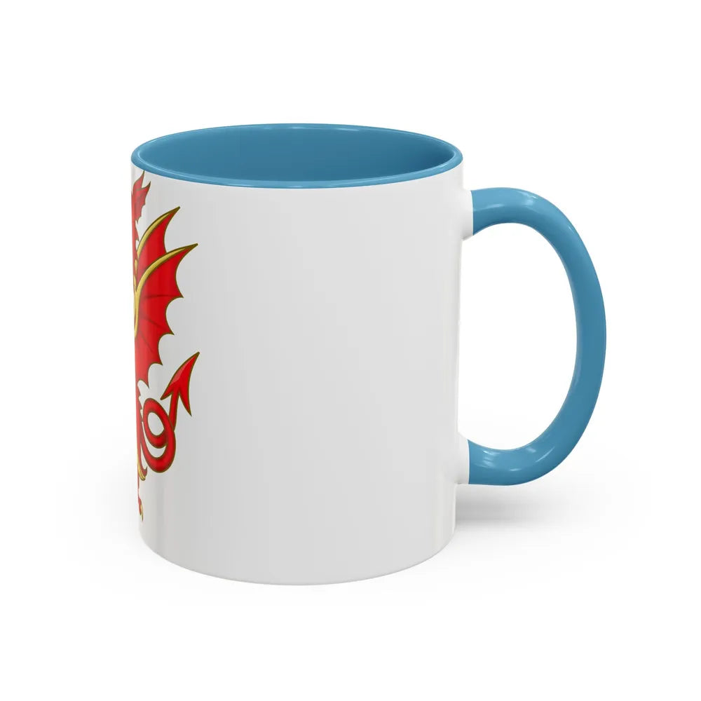 Tudor Dragon Badge - Accent Coffee Mug-Go Mug Yourself