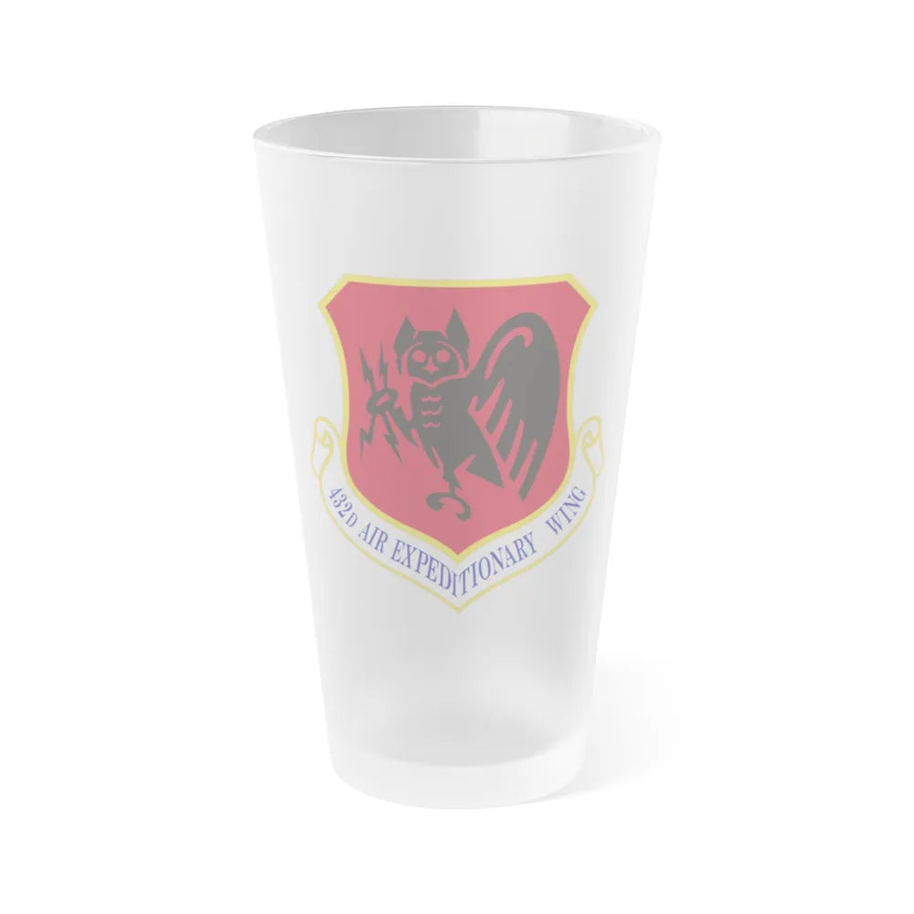 432d Air Expeditionary Wing (U.S. Air Force) Frosted Pint Glass 16oz-Go Mug Yourself