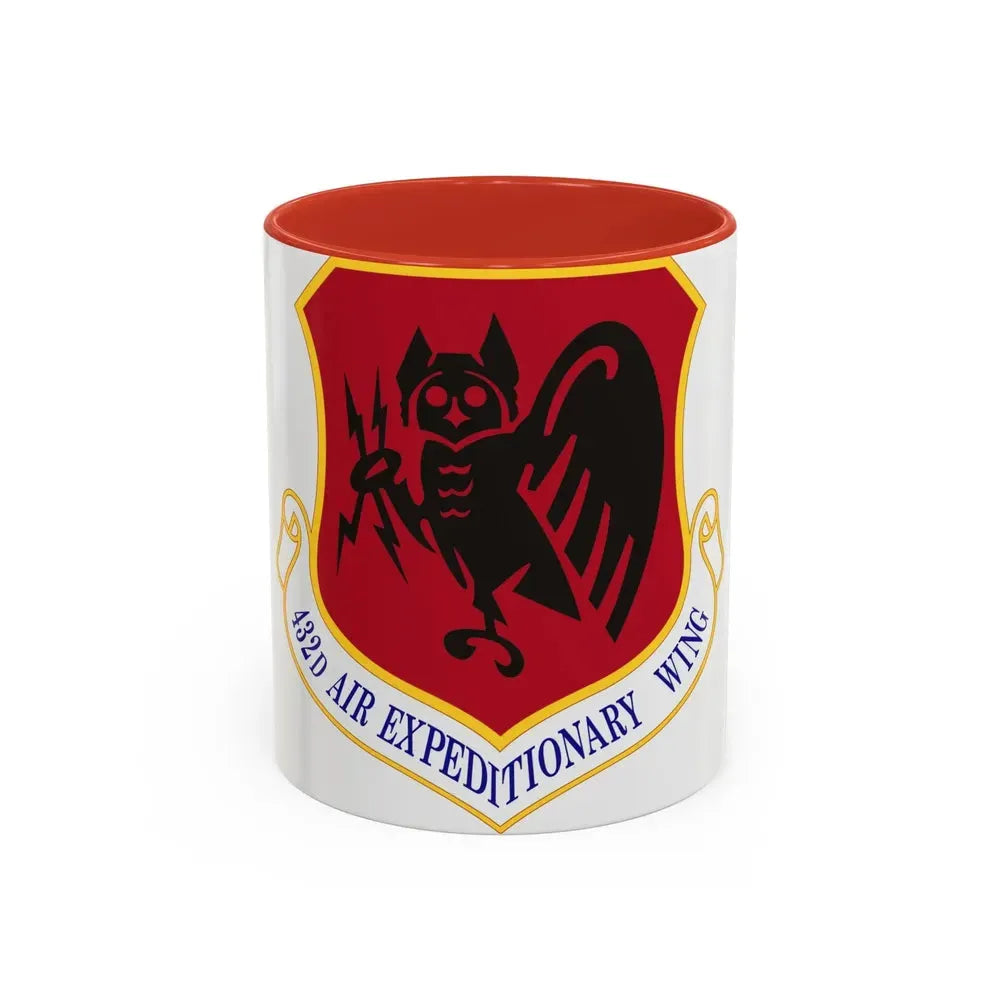 432d Air Expeditionary Wing (U.S. Air Force) Accent Coffee Mug 11oz Red - Go Mug Yourself
