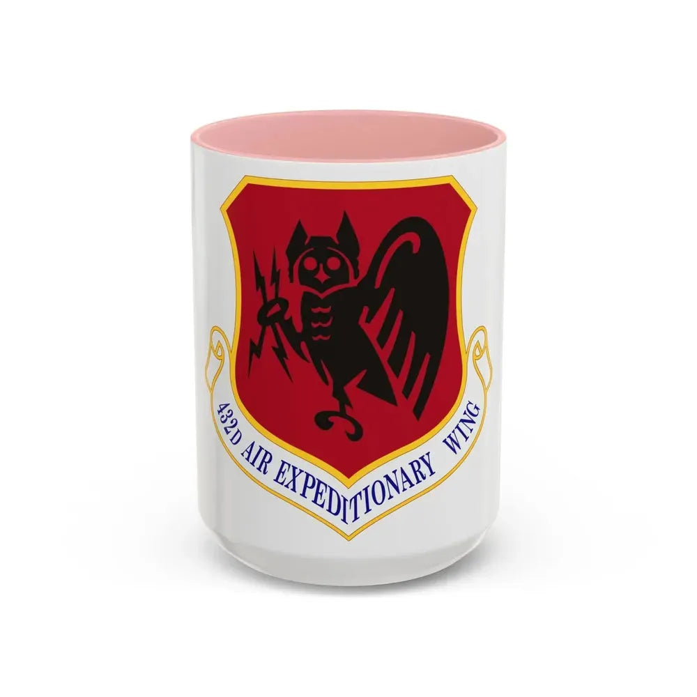 432d Air Expeditionary Wing (U.S. Air Force) Accent Coffee Mug 15oz Pink - Go Mug Yourself