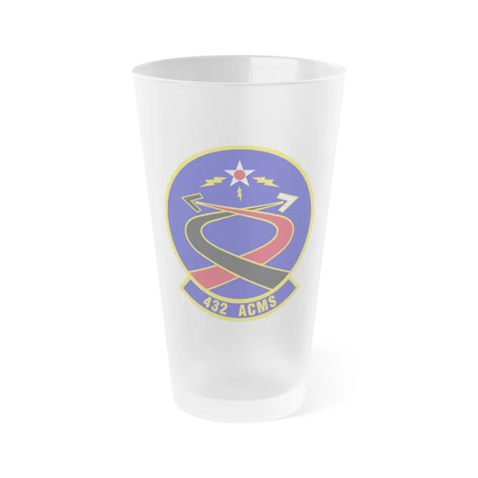 432d Aircraft Communications Maintenance Squadron (U.S. Air Force) Frosted Pint Glass 16oz-16oz-Frosted-Go Mug Yourself