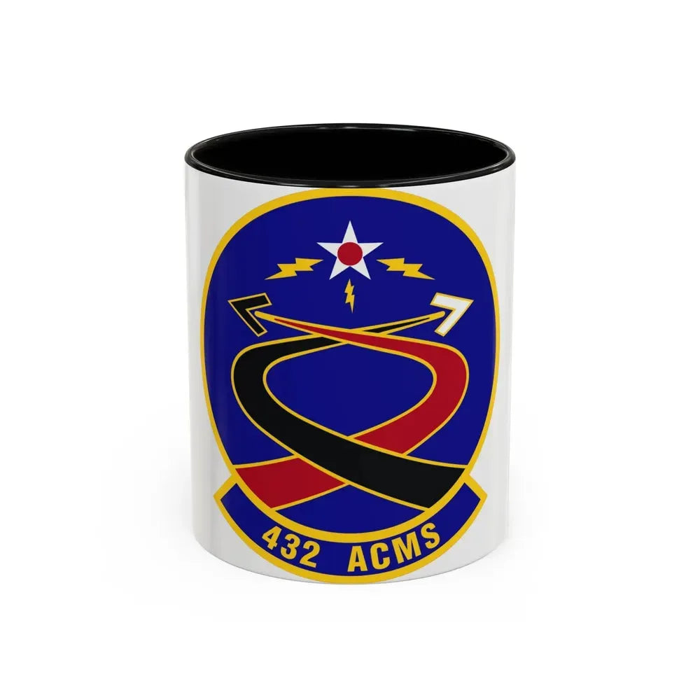 432d Aircraft Communications Maintenance Squadron (U.S. Air Force) Accent Coffee Mug 11oz Black - Go Mug Yourself
