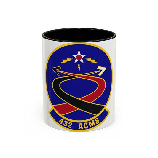 432d Aircraft Communications Maintenance Squadron (U.S. Air Force) Accent Coffee Mug 11oz Black - Go Mug Yourself