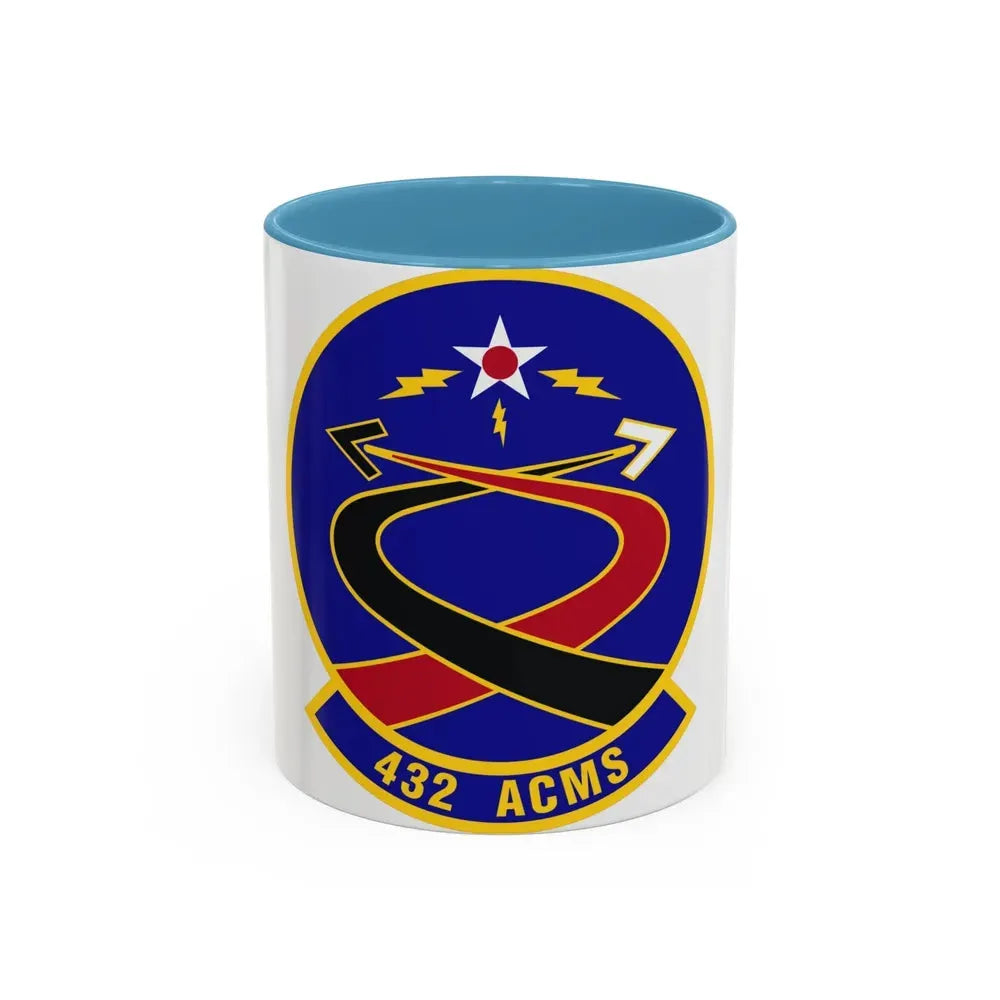 432d Aircraft Communications Maintenance Squadron (U.S. Air Force) Accent Coffee Mug 11oz Light Blue - Go Mug Yourself