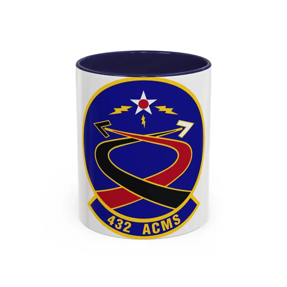432d Aircraft Communications Maintenance Squadron (U.S. Air Force) Accent Coffee Mug 11oz Navy - Go Mug Yourself