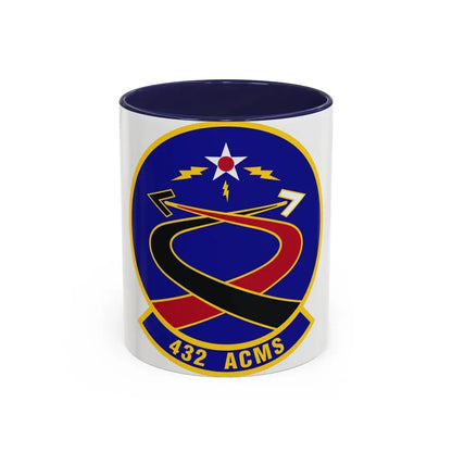 432d Aircraft Communications Maintenance Squadron (U.S. Air Force) Accent Coffee Mug 11oz Navy - Go Mug Yourself