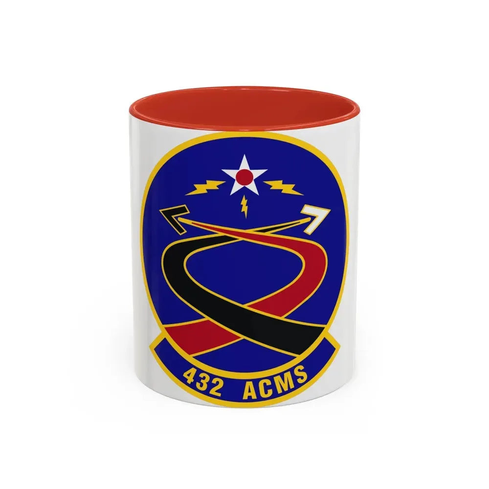 432d Aircraft Communications Maintenance Squadron (U.S. Air Force) Accent Coffee Mug 11oz Red - Go Mug Yourself