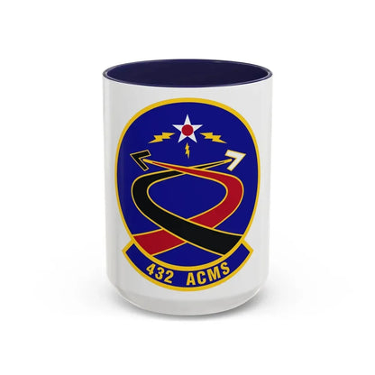432d Aircraft Communications Maintenance Squadron (U.S. Air Force) Accent Coffee Mug 15oz Navy - Go Mug Yourself