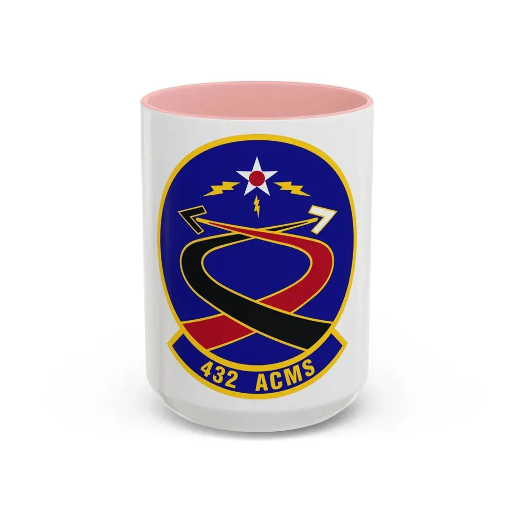 432d Aircraft Communications Maintenance Squadron (U.S. Air Force) Accent Coffee Mug 15oz Pink - Go Mug Yourself