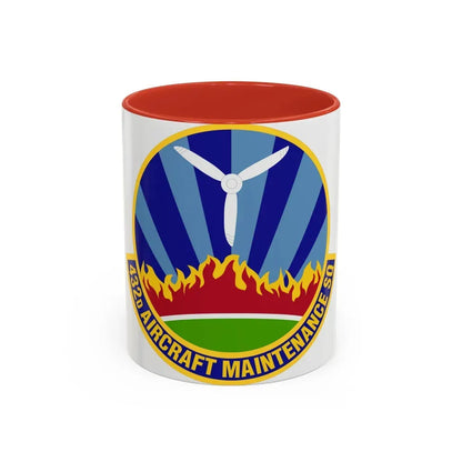 432d Aircraft Maintenance Squadron (U.S. Air Force) Accent Coffee Mug 11oz Red - Go Mug Yourself