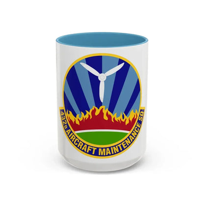 432d Aircraft Maintenance Squadron (U.S. Air Force) Accent Coffee Mug 15oz Light Blue - Go Mug Yourself