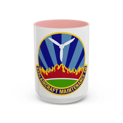 432d Aircraft Maintenance Squadron (U.S. Air Force) Accent Coffee Mug 15oz Pink - Go Mug Yourself