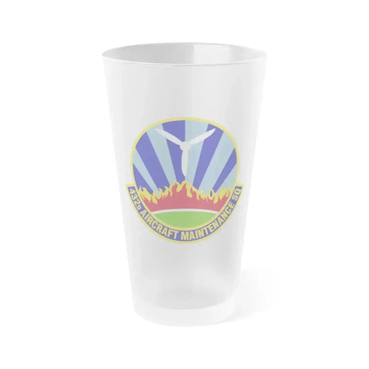432d Aircraft Maintenance Squadron (U.S. Air Force) Frosted Pint Glass 16oz 16oz Frosted - Go Mug Yourself
