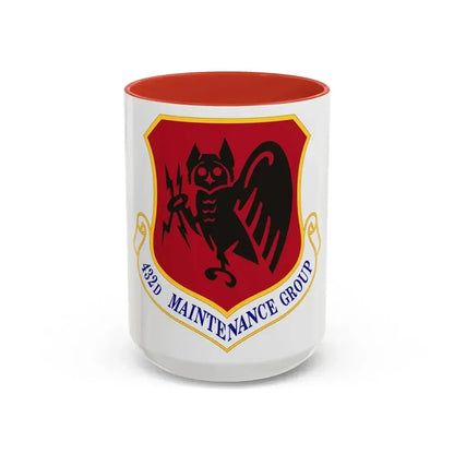 432d Maintenance Group (U.S. Air Force) Accent Coffee Mug 15oz Red - Go Mug Yourself