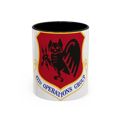 432d Operations Group (U.S. Air Force) Accent Coffee Mug 11oz Black - Go Mug Yourself