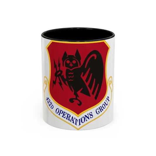 432d Operations Group (U.S. Air Force) Accent Coffee Mug 11oz Black - Go Mug Yourself