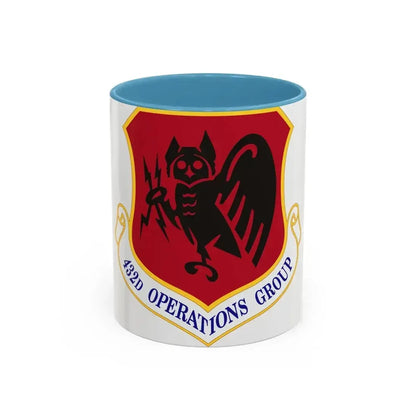 432d Operations Group (U.S. Air Force) Accent Coffee Mug 11oz Light Blue - Go Mug Yourself