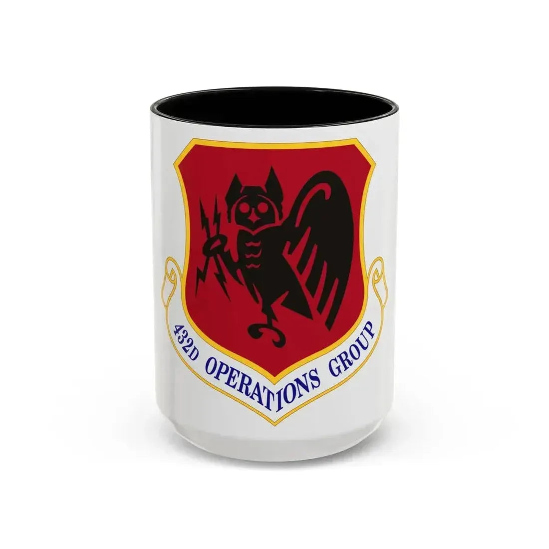 432d Operations Group (U.S. Air Force) Accent Coffee Mug 15oz Black - Go Mug Yourself