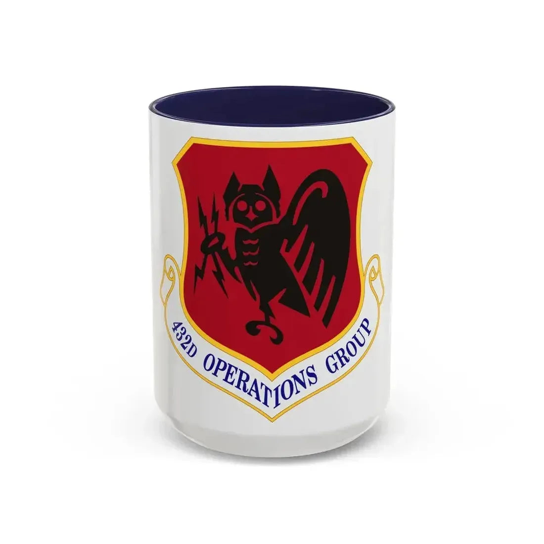 432d Operations Group (U.S. Air Force) Accent Coffee Mug 15oz Navy - Go Mug Yourself