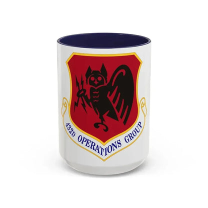432d Operations Group (U.S. Air Force) Accent Coffee Mug 15oz Navy - Go Mug Yourself