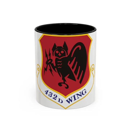 432d Wing (U.S. Air Force) Accent Coffee Mug 11oz Black - Go Mug Yourself