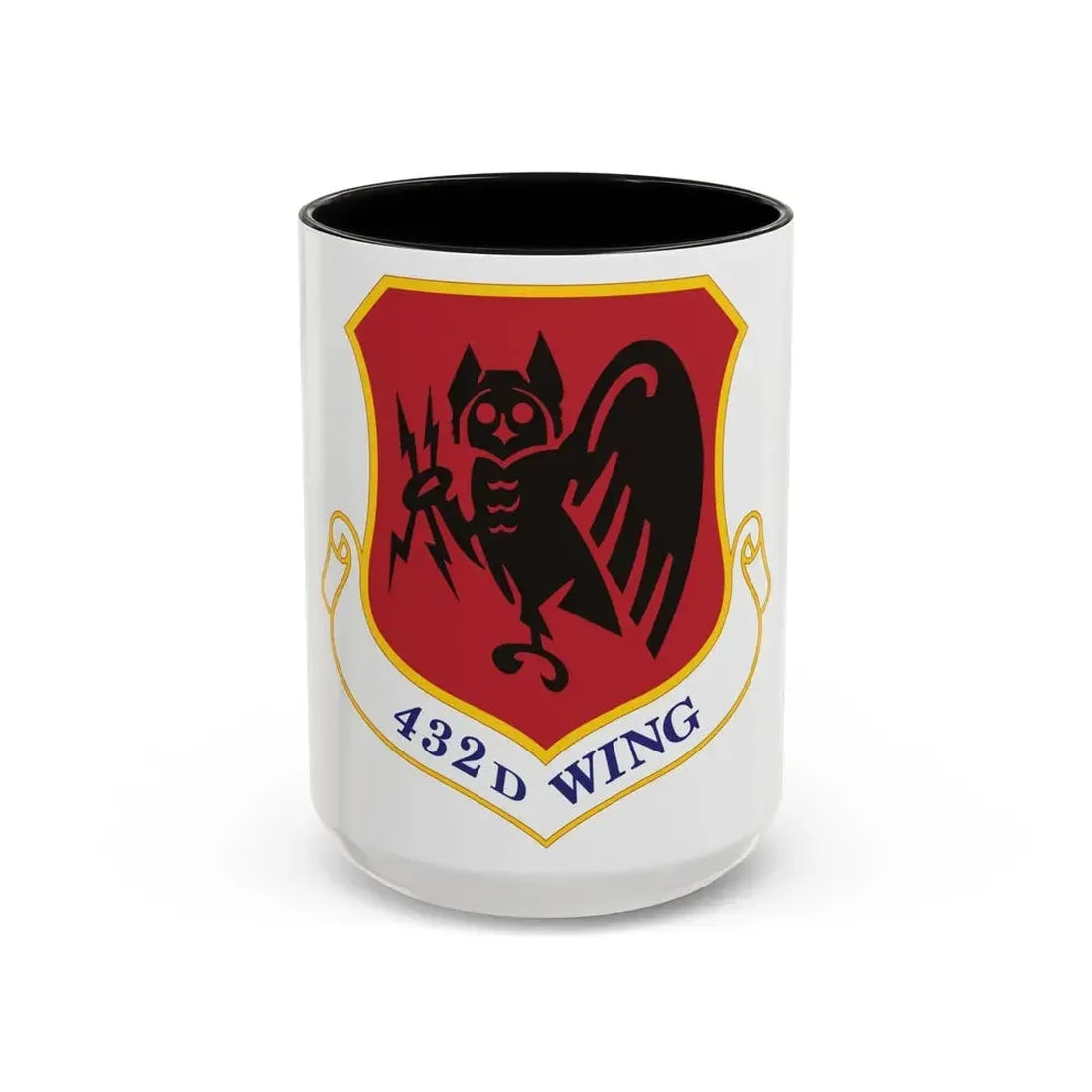 432d Wing (U.S. Air Force) Accent Coffee Mug 15oz Black - Go Mug Yourself