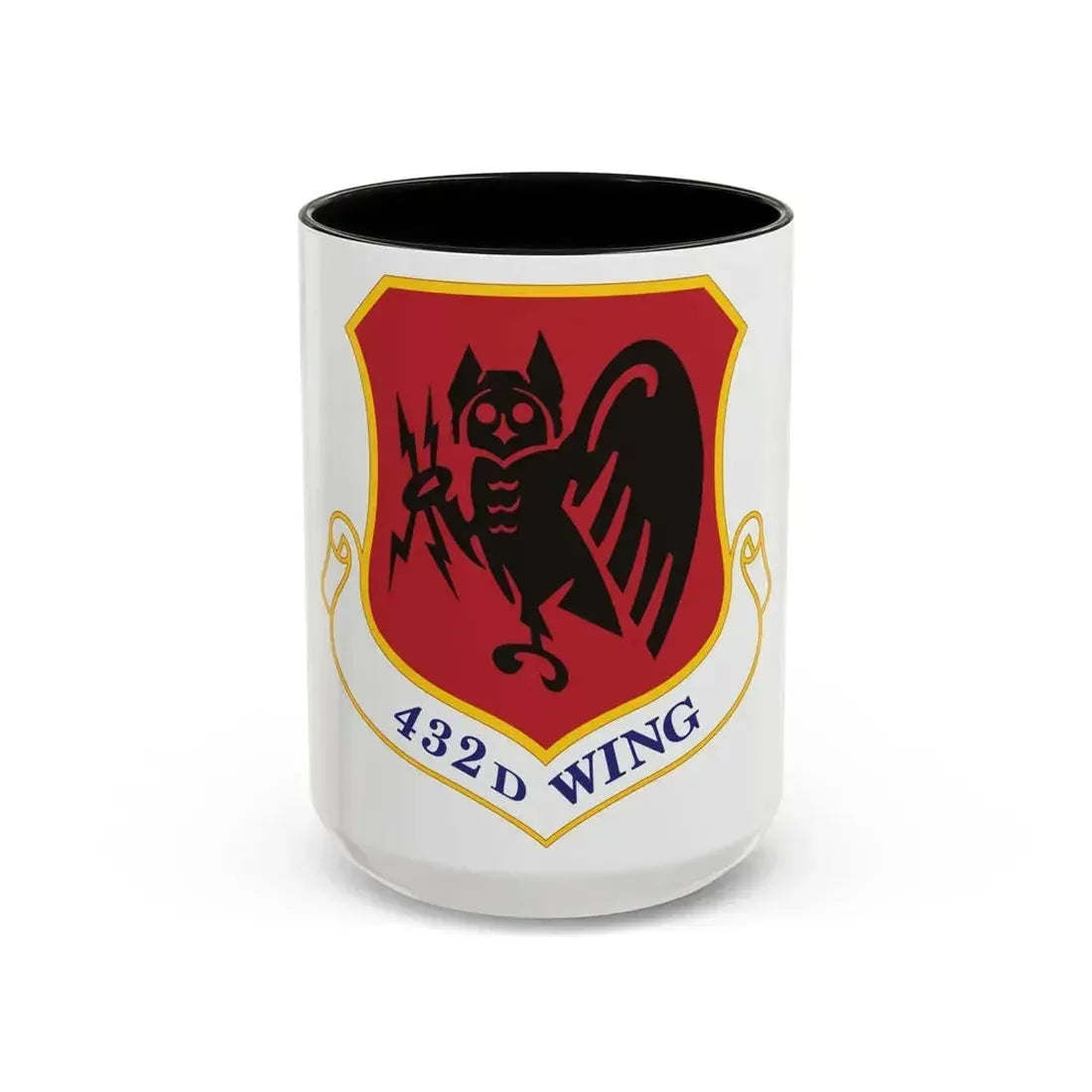 432d Wing (U.S. Air Force) Accent Coffee Mug 15oz Black - Go Mug Yourself