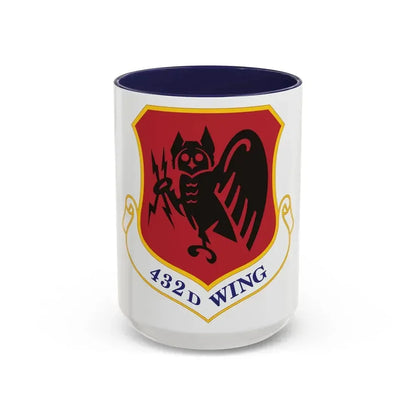 432d Wing (U.S. Air Force) Accent Coffee Mug 15oz Navy - Go Mug Yourself