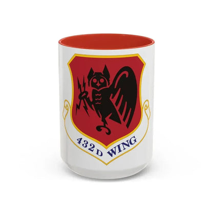 432d Wing (U.S. Air Force) Accent Coffee Mug 15oz Red - Go Mug Yourself