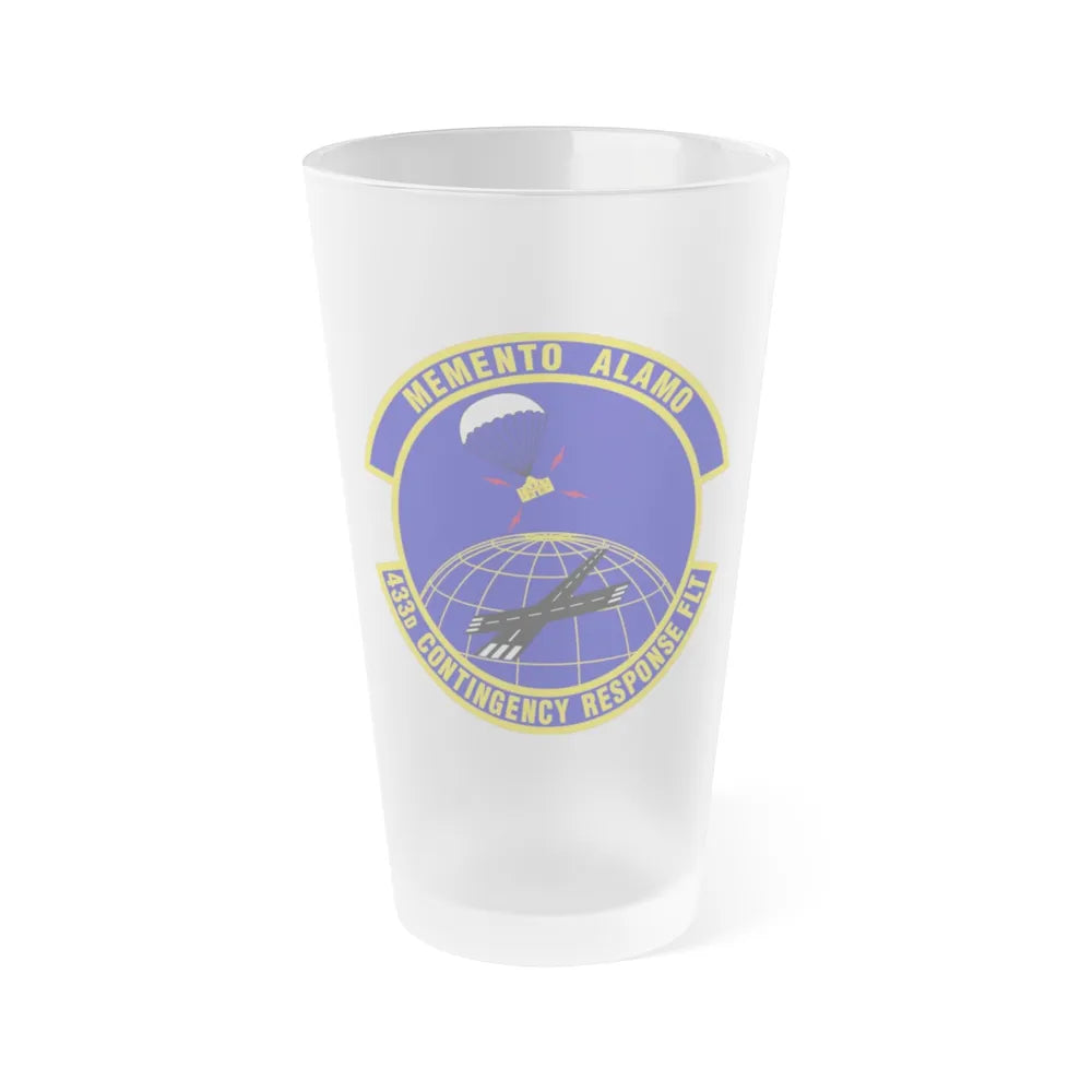 433 Contingency Response Flight AFRC (U.S. Air Force) Frosted Pint Glass 16oz-16oz-Frosted-Go Mug Yourself