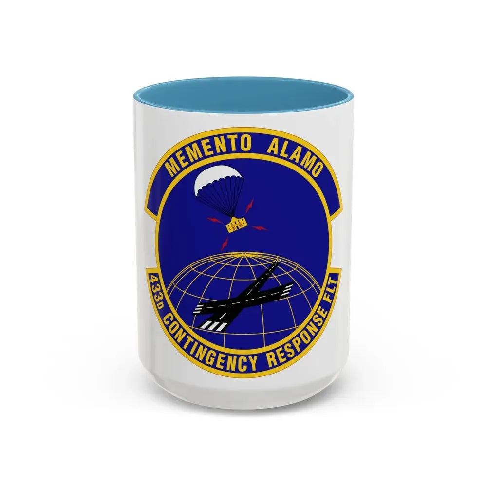 433 Contingency Response Flight AFRC (U.S. Air Force) Accent Coffee Mug 15oz Light Blue - Go Mug Yourself
