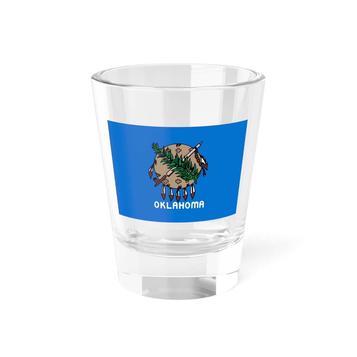 Flag of Oklahoma 1988-2006 unofficial (United States) Shot Glass 1.5oz