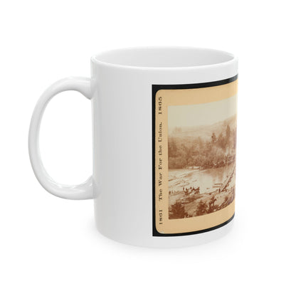 A Canvas Pontoon Bridge (U.S. Civil War) White Coffee Mug
