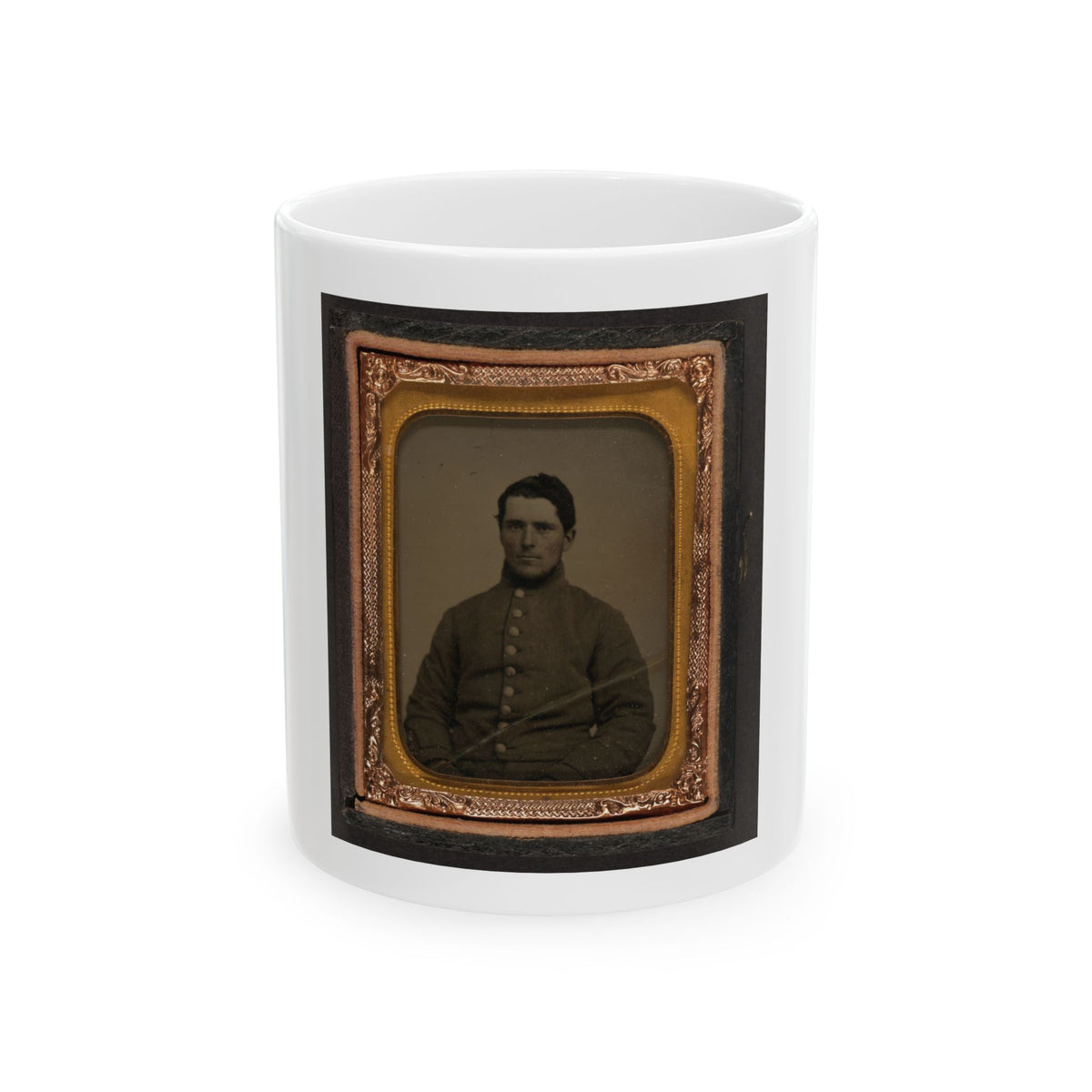 Unidentified Soldier In Confederate Shell Jacket(2) (U.S. Civil War) White Coffee Mug