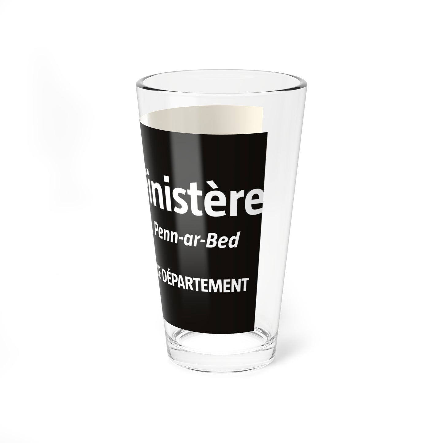 Flag of the Department of Finistere (France) Pint Glass 16oz